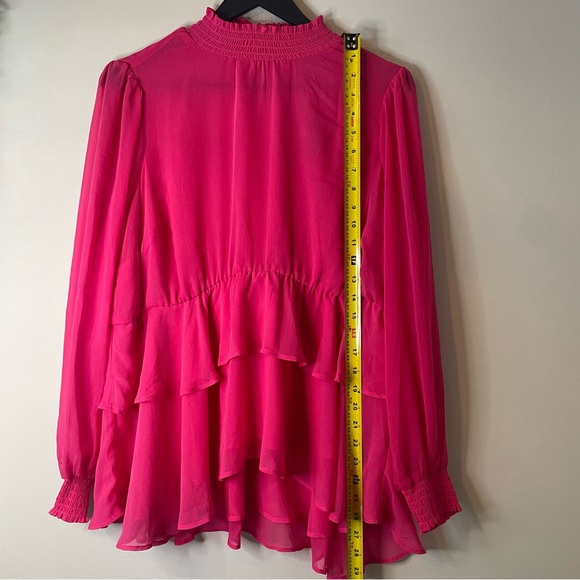 Torrid Hot Pink Ruffle Blouse - Picture 9 of 11